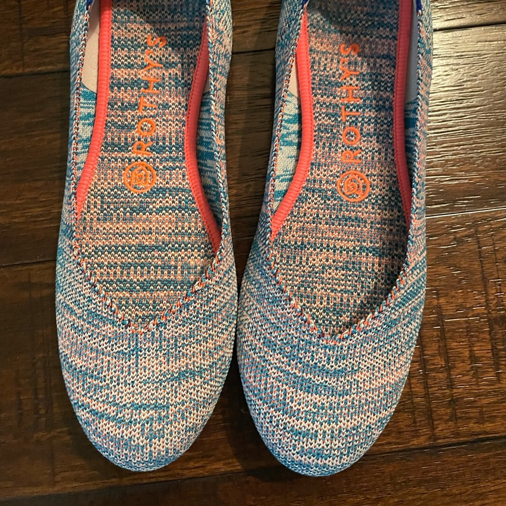 Rothy’s Flats. Turquoise Melange Size 8 - Picture 1 of 4